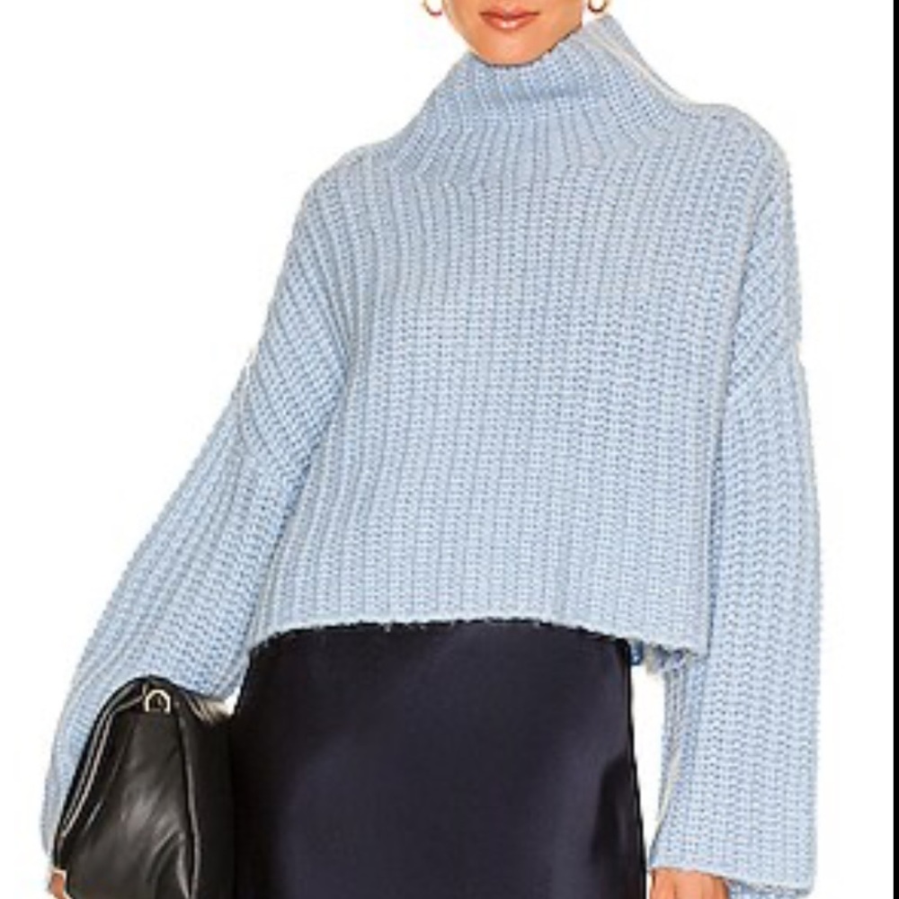 Weekend Stories Alexi Pullover Sweater in Sky Blue